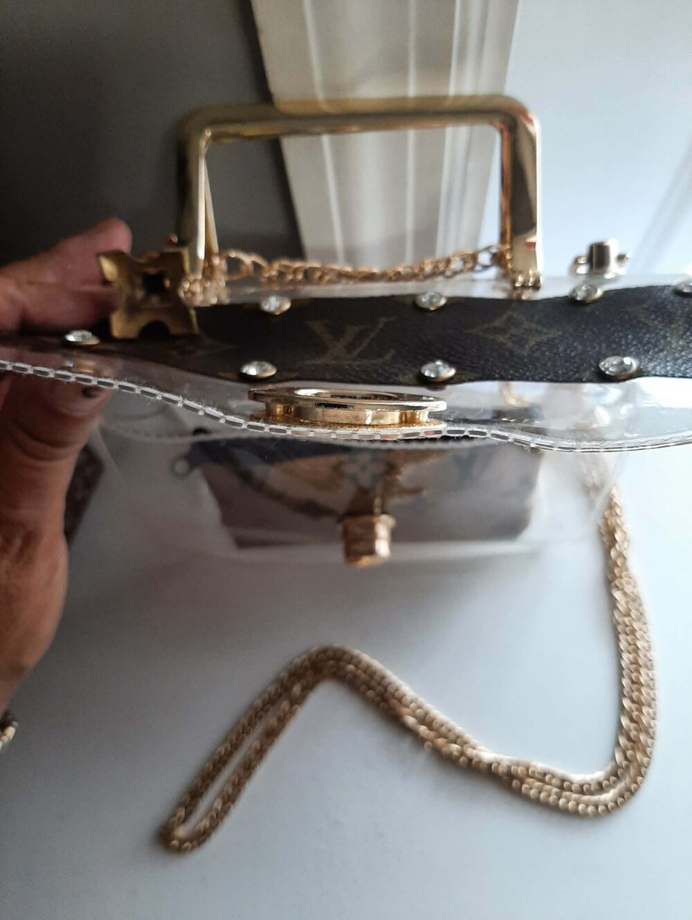 THE UNBRANDED BRAND "Up Cycled "Lil LuLu" Transparent Clutch - Picture 4 of 12